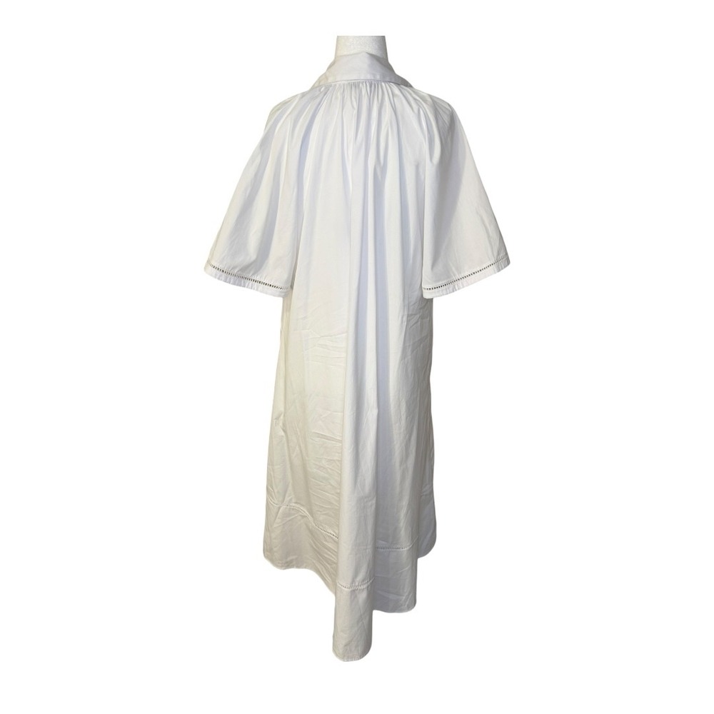 Madewell White V-Neck High-Low Midi Dress - Picture 4 of 8
